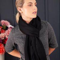 Ultrafine Ring Shawl Black