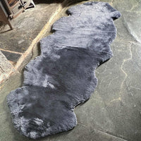 Exclusive Double Sheepskin Throw Silver