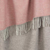 Double Sided Wool Throw Dusky Pink