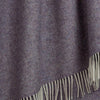 Shetland Wool Herringbone Throw Mulberry