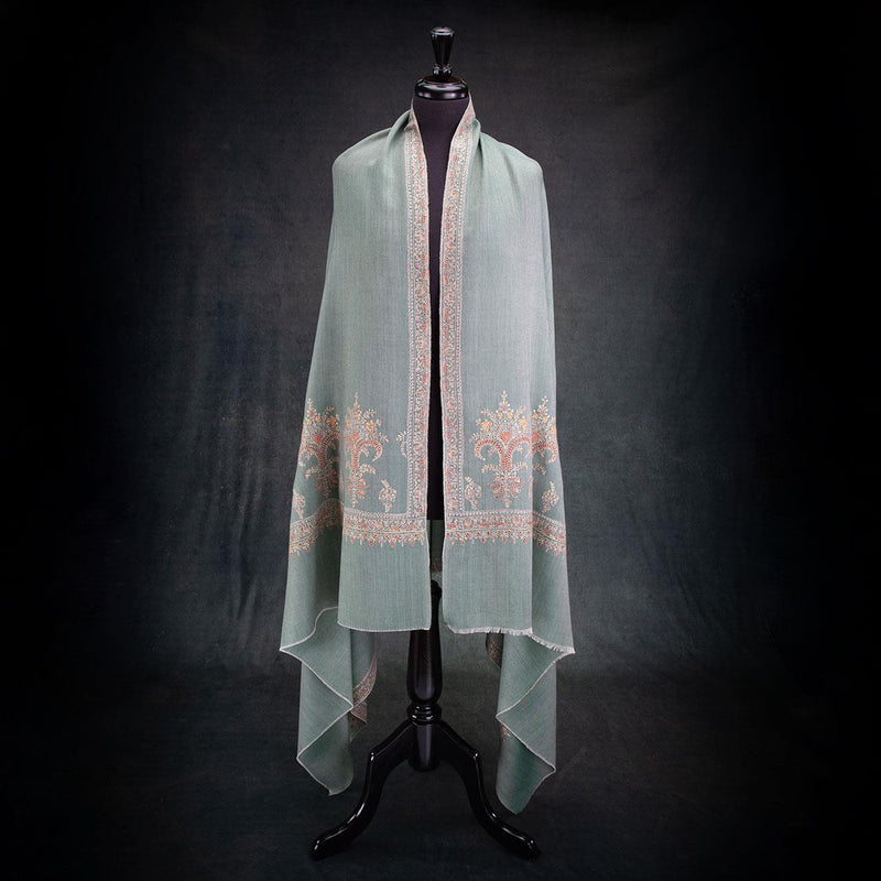 Paladar Sozni Pashmina 'The Colours of Sunrise' Green Mountains