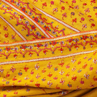 Doardar Sozni Hand Embroidered Cashmere Pashmina Ochre