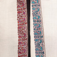 Off-White Sozni Hand Embroidered in Red & Teal