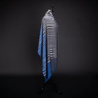 Ikat Pashmina Stole Black & Blue