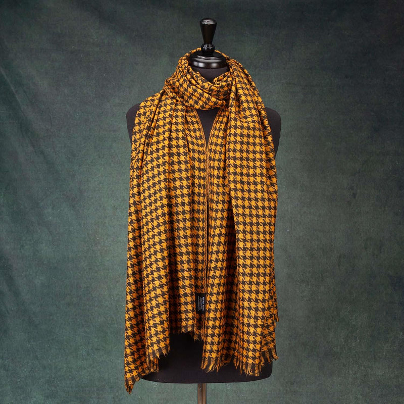 Houndstooth Shawl Gold