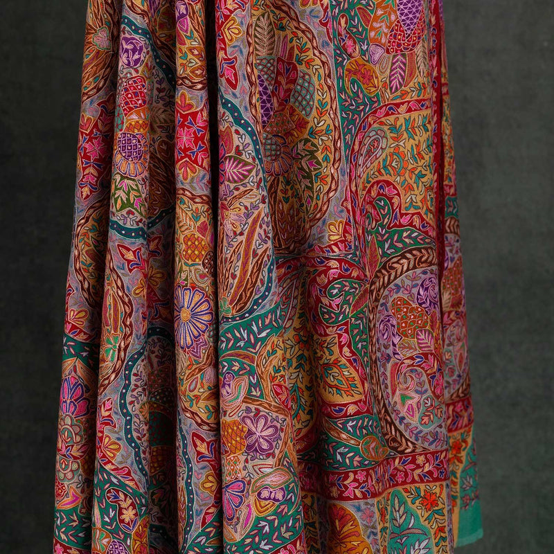 Handloomed Kalamkari Pashmina Peacock