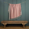 Double Sided Wool Throw Dusky Pink