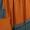 Pure New Wool Throw Pumpkin