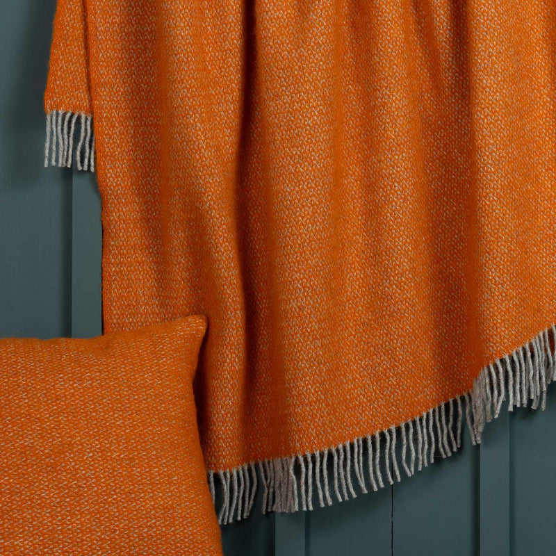 Pure New Wool Throw Pumpkin