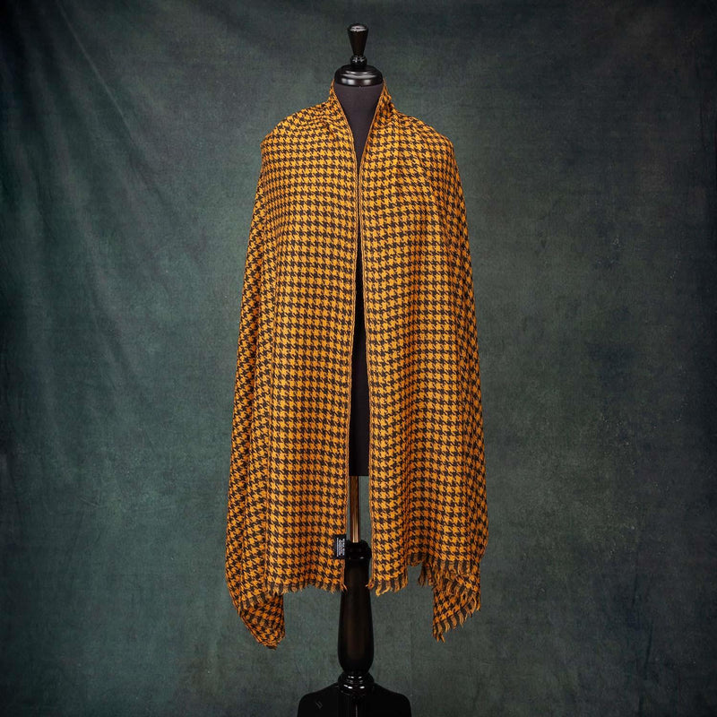 Houndstooth Shawl Gold