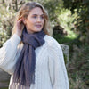 Kid Mohair Knitted Scarf Pewter