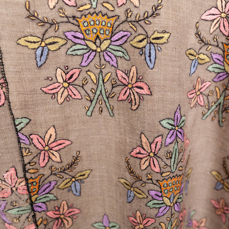 Hand Embroidered Cashmere Pashmina 'Anarkali'