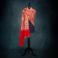 Hand Embroidered Cashmere Pashmina 'Kashmir Bride'