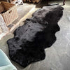 Exclusive Double Sheepskin Throw Black