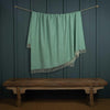 Merino Herringbone Throw Sea Green