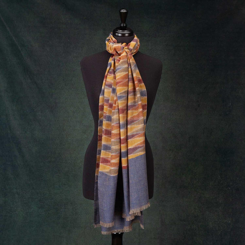 Ikat Cashmere Pashmina Rainbow