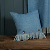 Shetland Wool Herringbone Cushion Topaz