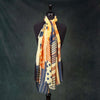 Luxe Geometric Shawl Butterscotch & Navy