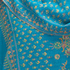 Doardar Sozni Hand Embroidered Cashmere Pashmina Turquoise