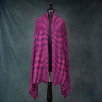 Houndstooth Shawl Fuchsia