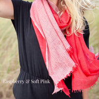 Diaphanous Pashmina Raspberry