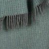 Pure New Wool Throw Aqua & Grey