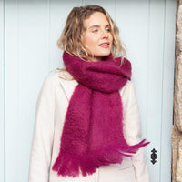 Liso Mohair Scarf Berry