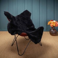 Exclusive Sheepskin Throw Black