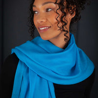 Luxe Merino Silk Shawl Dark Turquoise