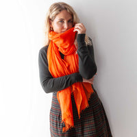 Diaphanous Pashmina Orange