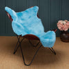 Exclusive Sheepskin Throw Cerulean