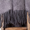 Knitted Mohair Throw Charcoal