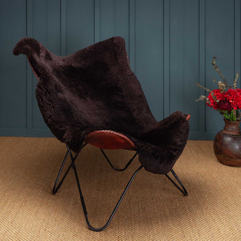 Exclusive Sheepskin Throw Dark Chocolate