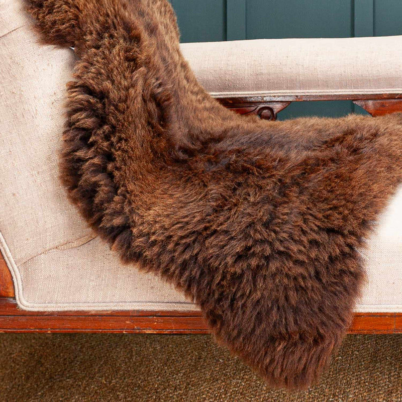 Natural Chocolate Economy Sheepskin Rug