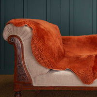 Exclusive Double Sheepskin Throw Ginger