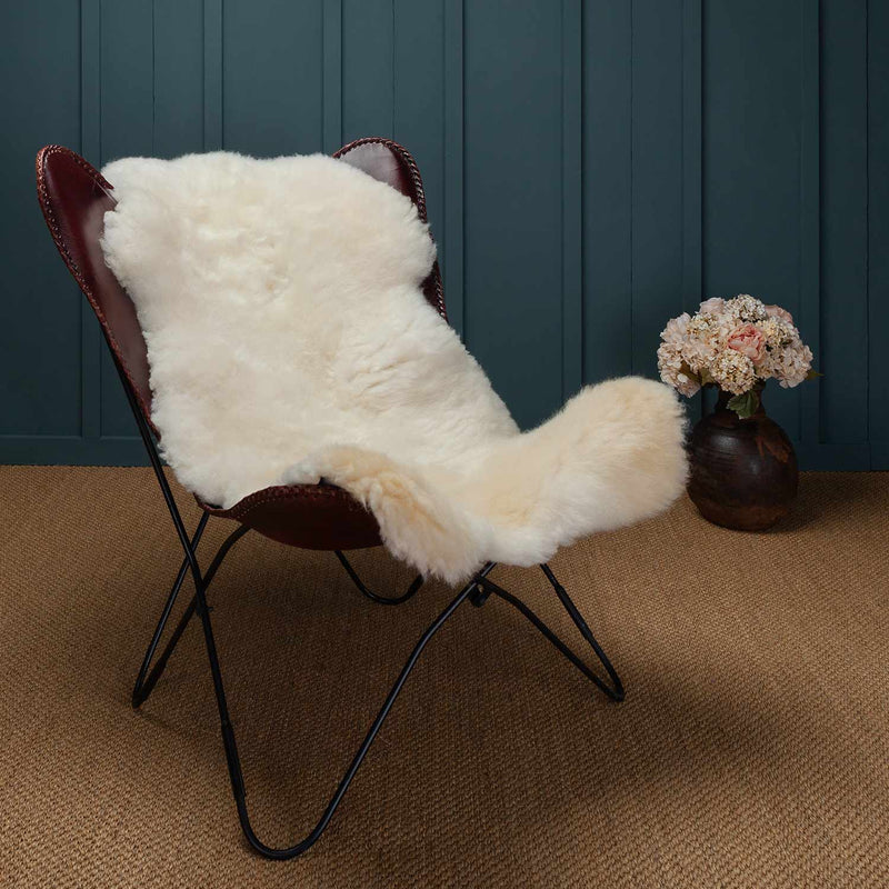 Eco Tanned British Sheepskin Natural White Extra Large