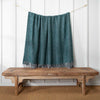 Extra Large Wool Throw - Teal Blue-Green