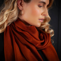 Luxe Merino Silk Shawl Gingerbread