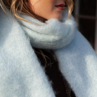 Liso Mohair Scarf Glacier Blue