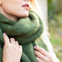 Liso Mohair Scarf Moss