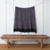 Knitted Mohair Throw Charcoal