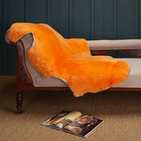 Exclusive Sheepskin Throw Mandarin