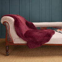 Exclusive Sheepskin Throw Maroon