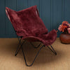 Exclusive Sheepskin Throw Maroon