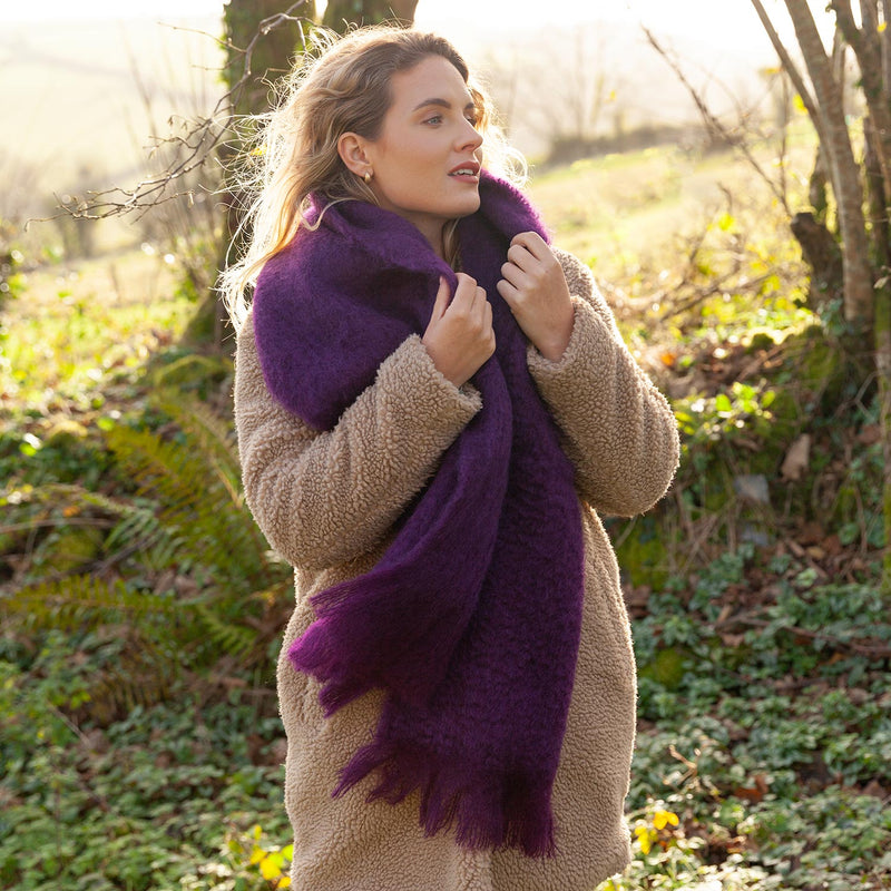 Liso Mohair Scarf Mulberry