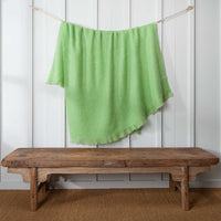 Mohair Throw Moss Green