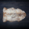 Natural Undyed Himalayan Sheepskin Rug in mix of creams and browns