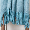 Knitted Mohair Throw Ocean