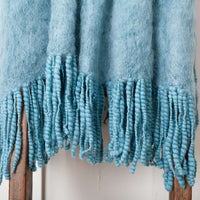 Knitted Mohair Throw Ocean