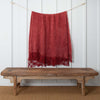 Knitted Mohair Throw Rosehip